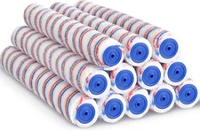 12 Pcs 18 Inch 3/8" Nap Paint Roller Covers Bulk Microfiber Refill Roller Cover