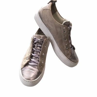Paul Green Leather Stylish Sneakers in Metallic Tan Shoes 8
