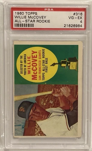 1960 Topps #316 Willie McCovey All-Star Rookie PSA 4 VGEX