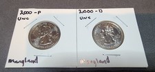 2000 P D State Quarter Maryland BU 2 Coin Set CN-Clad
