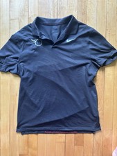 Tiger Woods Collection Nike Dri-Fit ADV Golf Polo Black Camo Jacquard Mens Small