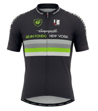 BEMME Cycling Jersey Gran Fondo New York Full Zip Front Black Size XL