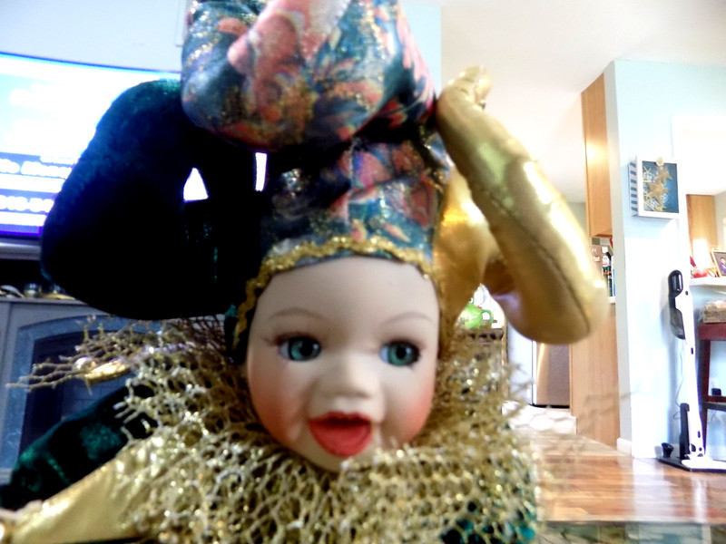 Vintage porcelain Venetian Jester baby Doll E.U.C. by Geppeddo #10L943