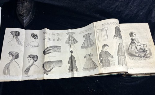 1864-68 Godey’s Fashion Magazine Leatherbound Book - Bild 7 von 18