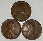 1944 D Lincoln Wheat Penny One Cent Coins Lot of 3