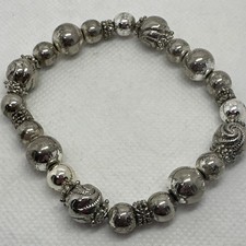 7"silver ball bracelet