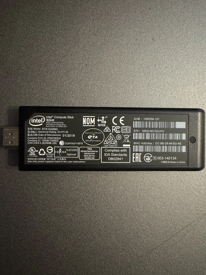 Intel Compute Stick STK1A32SC/STK1AW32SC Intel Atom, 2019 - Image 2 of 4