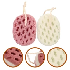 2 Pcs Bath Scrubber Loofah Exfoliating Sponge Body Bathroom Scrubbers Sponges