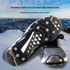 Ramponi da Neve Antiscivolo con Punte da Ghiaccio 8 Denti per Stivali