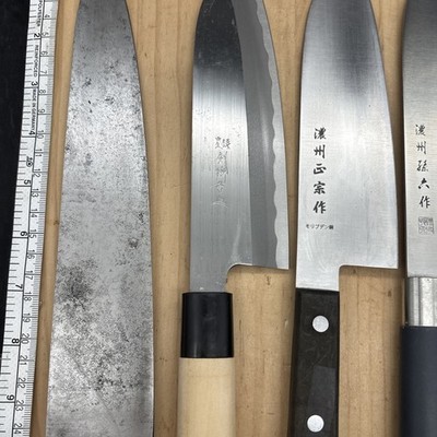 Heavy Damaged knives set Lot of Chef's Kitchen Knives From Japan