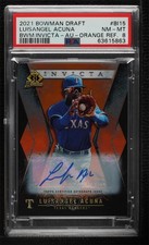 2021 Bowman Draft Invicta Orange Refractor 12/25 Luisangel Acuna PSA 8 Auto 0h28