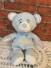 Kids Preferred Blue Plush Teddy Bear Lovey. With rattle inside.