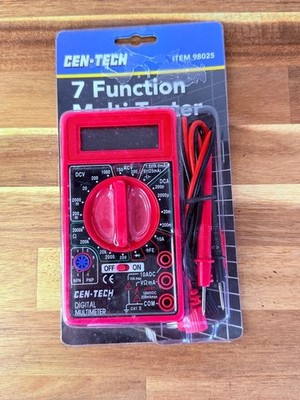 Cen-Tech 7 Function Digital Multimeter Tester Item 98025 NEW Sealed