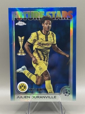 Julien Duranville Dortmund 2024-25 Topps Chrome FS All-Star Rookie Blue /150
