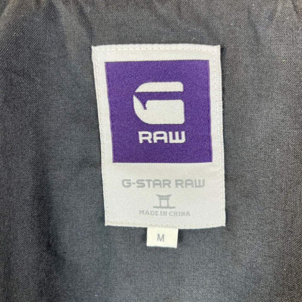 Sobrecamisa G Star Raw Recolite Negra Utilidad Carga Chaqueta Hombres M Bolsillos Militares Foto 3 de 4