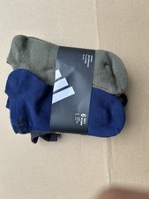 Mens Adidas 6 Pair No Show Athletic Socks Cushioned Arch Compression Climacool L