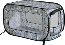 Portable, Collapsible, Pop Up Kennel Travel Cat and Dog Crate, 24" L x 16.6" W x