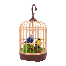 Birds Birdcage Toy Parrot Birds Decoration Chirping Activated Induction Desk