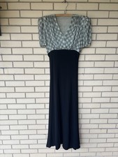 Vintage 40s Beaded Puff Sleeve Gown