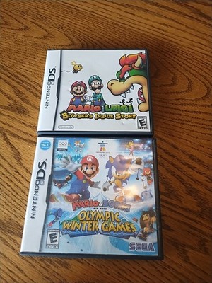 2 Games Mario & Luigi Bowser s Inside Story Nintendo DS Sonic Winter Olympics
