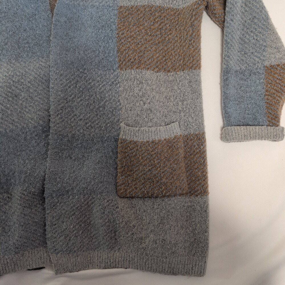 New Direction Hooded Patchwork Knit Cardigan XL - image 6