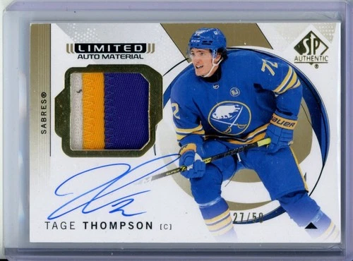2024-25 SP Authentic Limited Patch Autographs #27 Tage Thompson PATCH AUTO /50
