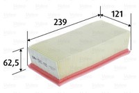 Valeo Luftfilter Filtereinsatz FüR Peugeot 208 1.2 Puretech 82 2008 I CitroëN