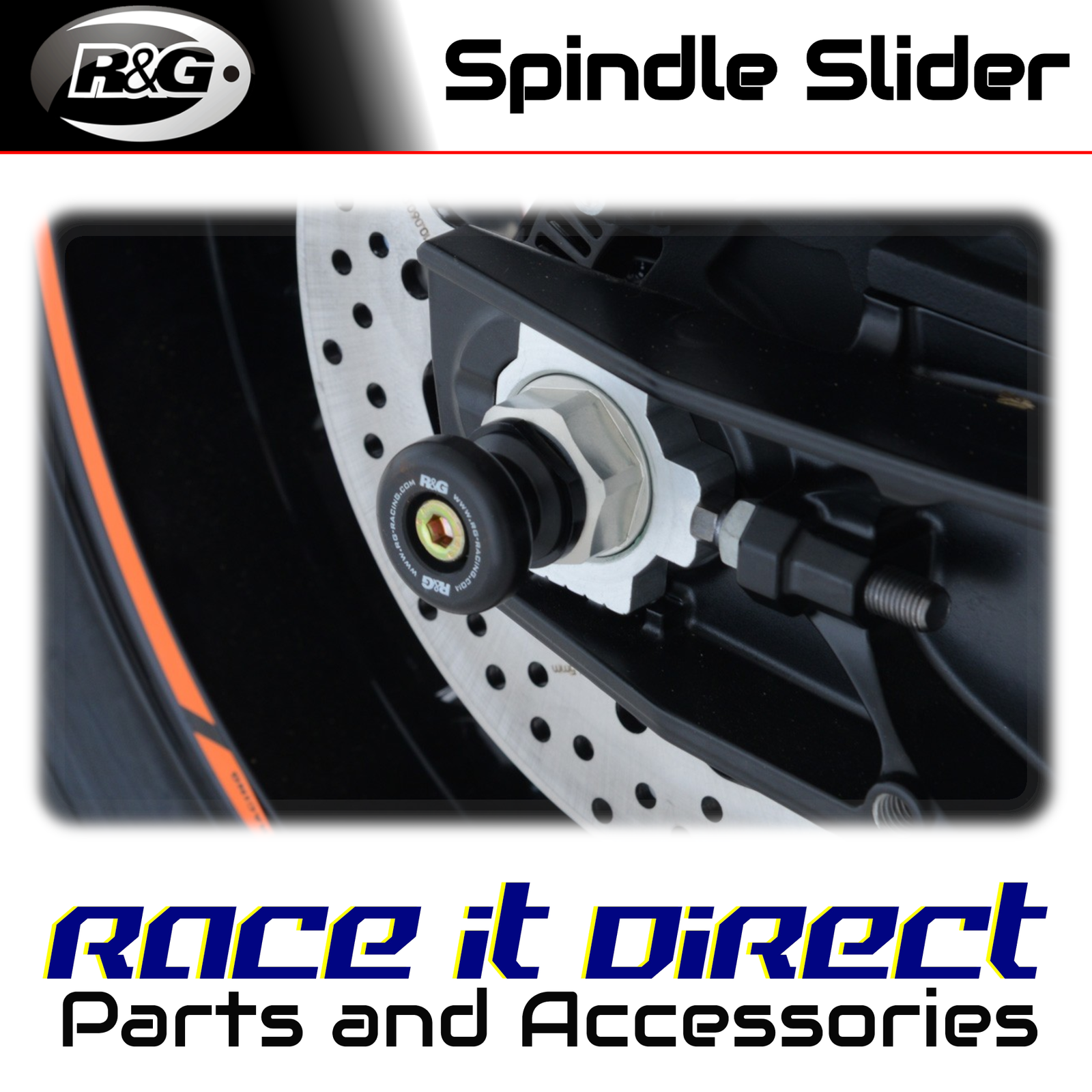 Spindle Sliders for KTM 890 Duke R 2020-2024 Orange R&G