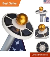 2nd Generation Solar Flag Pole 20led Light, Brightest, Most Powerful, Longest...
