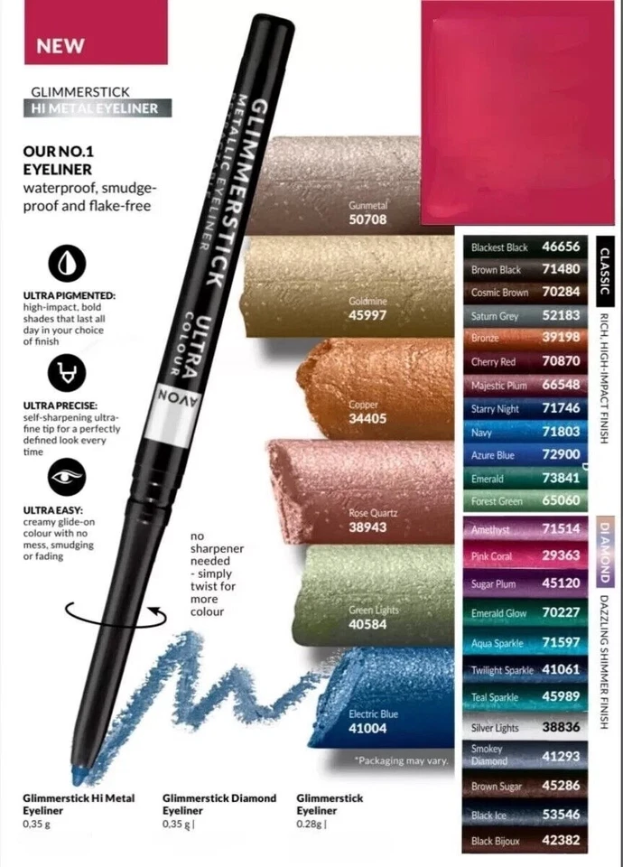 3 Avon Glimmersticks - Eyeliner - Best Seller - Choose Your Colour - Bulk Buy