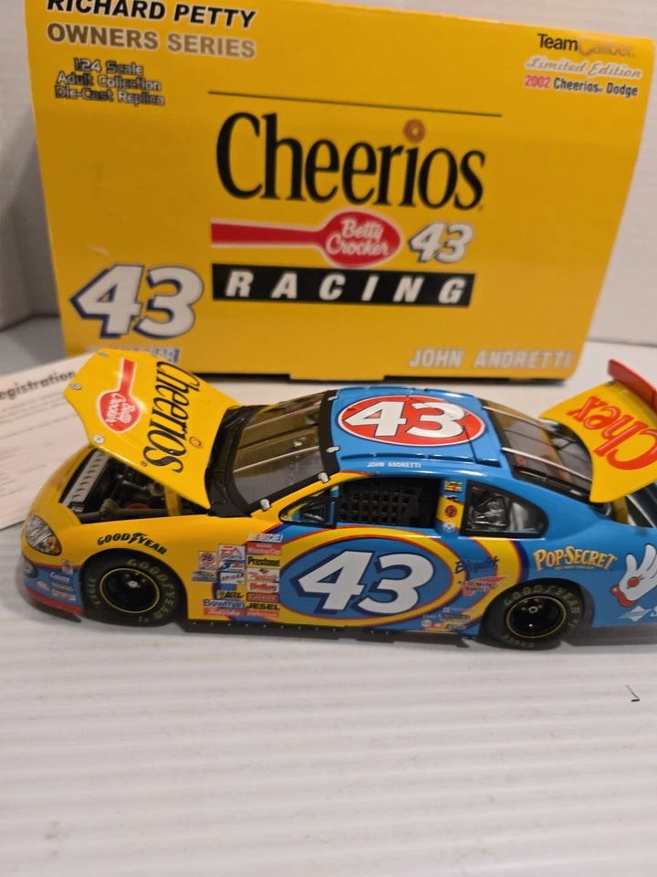 Team Caliber 1:24 NASCAR 2002 John Andretti #43 Cheerios Diecast Car Dodge RT - Image 3 of 4