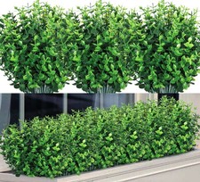 Ouddy Decor 8 Bundles Artificial Greenery Stems Fake Plants 8 Pcs, Green