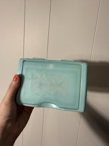 Vintage Baby Blue Scott , Refillable Reusable, 2000s Plastic Baby Wipe Box