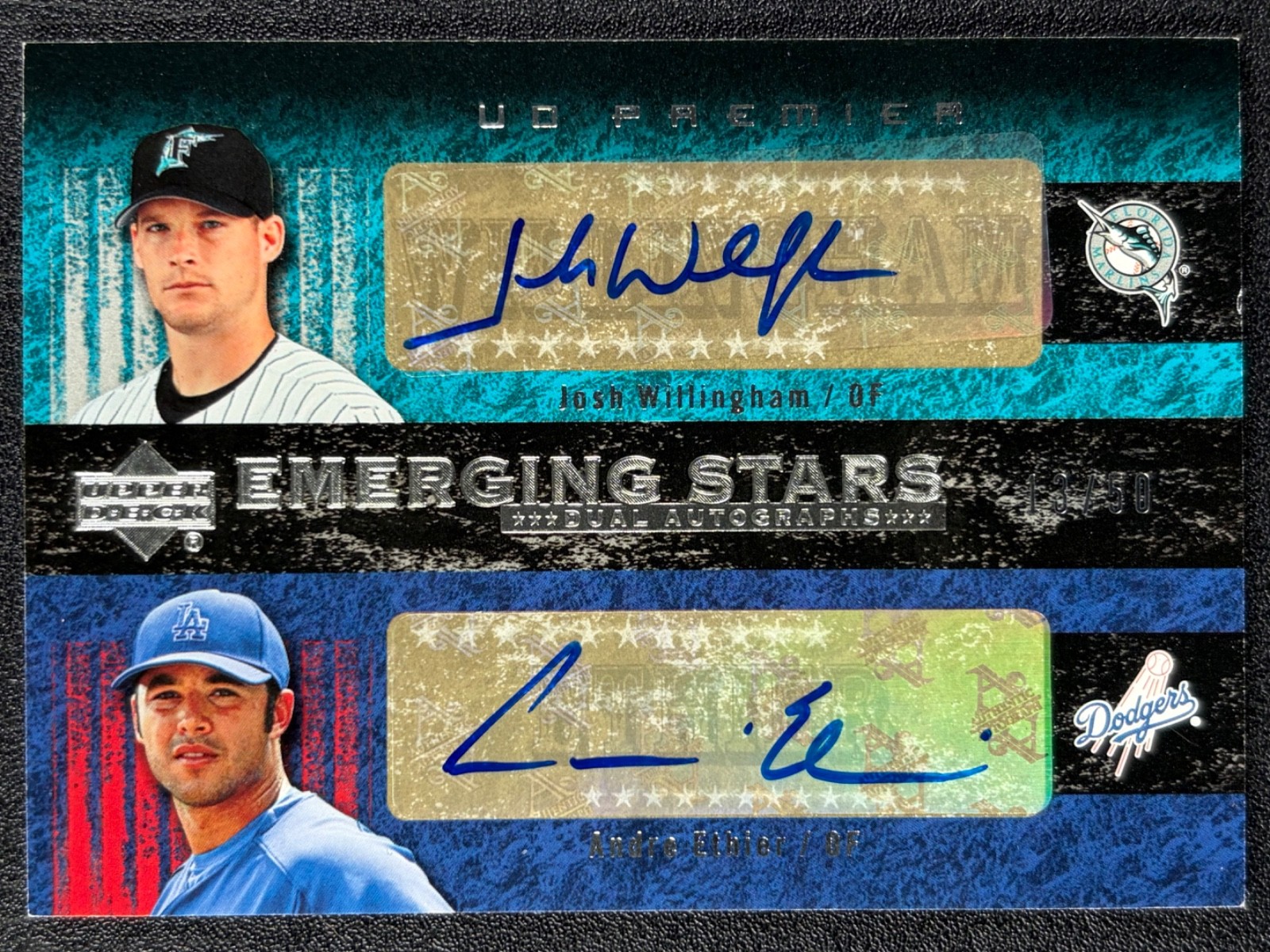 Ethier Willingham 2007 Upper Deck Premier Emerging Stars Dual AUTO /50 DODGERS 