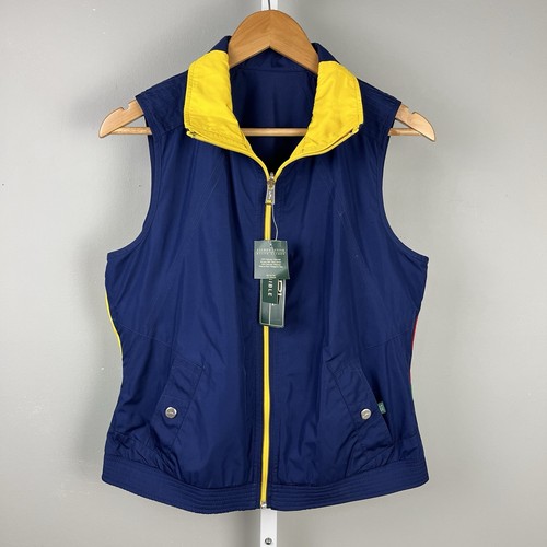Lauren Ralph Lauren Active Reversible Vest Jacket Womens Medium Nautical NWT NOS - Picture 2 of 8