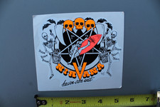 Nirvana Tablas de Surf Naranja Neón Años 80 Pentagrama Calaveras V4A Pegatina de Surf De Colección