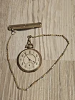 ANTIQUE VINTAGE HAMILTON 912 MVMNT POCKETWATCH 14k GOLD FILL 17J W/ CHAIN KNIFE