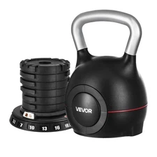 VEVOR Adjustable Kettlebell with 7 Weight Levels 3.5/7/10/13/16/19.5/22.5 lbs