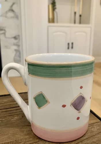 Caleca Belvidere Mug Italian Coffee 4" Ear Handle Hand Painted Made in Italy