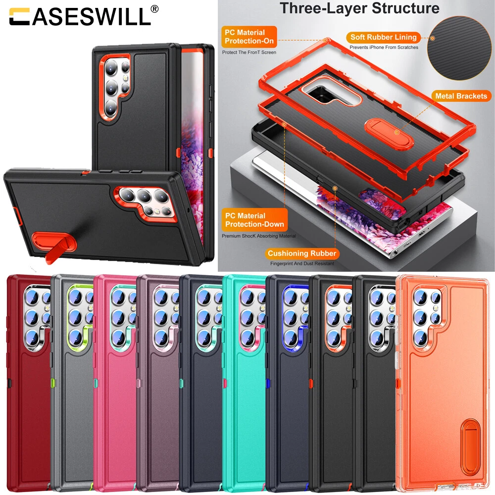 Shockproof Rugged Case + Screen Protector For Samsung Galaxy S23 Plus S22 Ultra