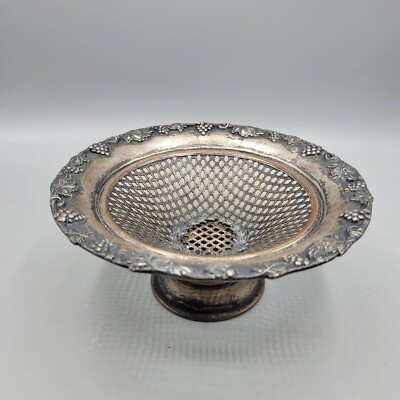 L. B. S. Co. Sheffield Vintage Silver Plated Open Basket Weave