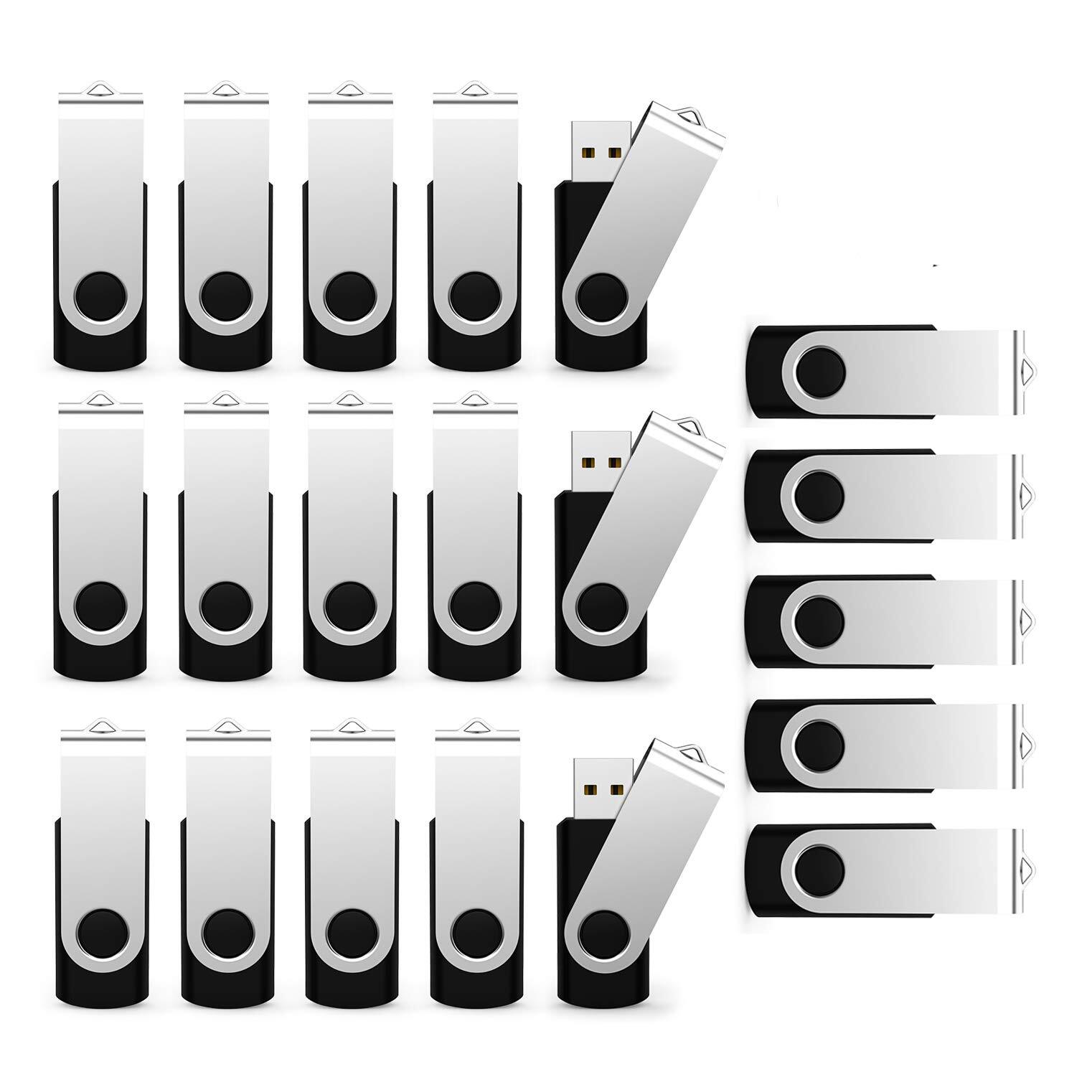 Bulk 20 Pack 2GB USB 2.0 Flash Drives Swivel Thumb Memory Sticks-image