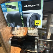 Emerson Stainless Steel Heated Travel Mug Tumbler 12V Car Plug 14 fl oz