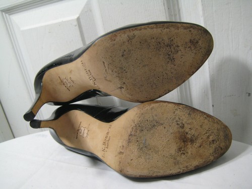 L.K. Bennett Black Patent Leather Pumps Shoes Women's Size 39.5 / 9. - Picture 11 of 12