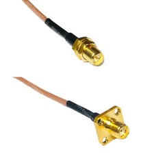 RG316 RP-SMA FEMALE to SMA FEMALE FLANGE RF Cable Rapid-SHIP LOT