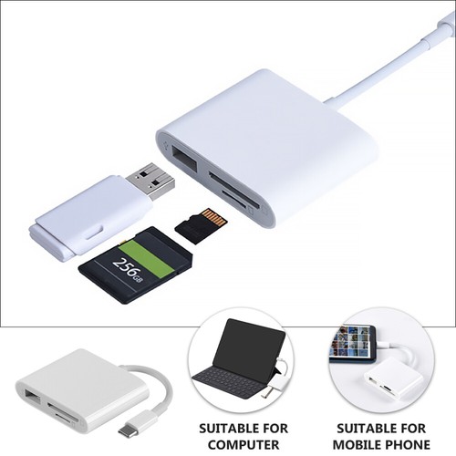 -C-Hub-Kartenleser Speicherkartenleser Für Computer USB Adapter - Bild 8 von 12