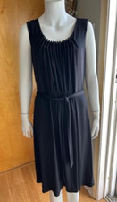 Calvin Klein Womens Fit & Flare Sleeveless Scoop Neck Dress - Large