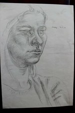 DDR Maler Professor Peuker Wolfgang Bleistift Zeichnung Original  Studien 1967