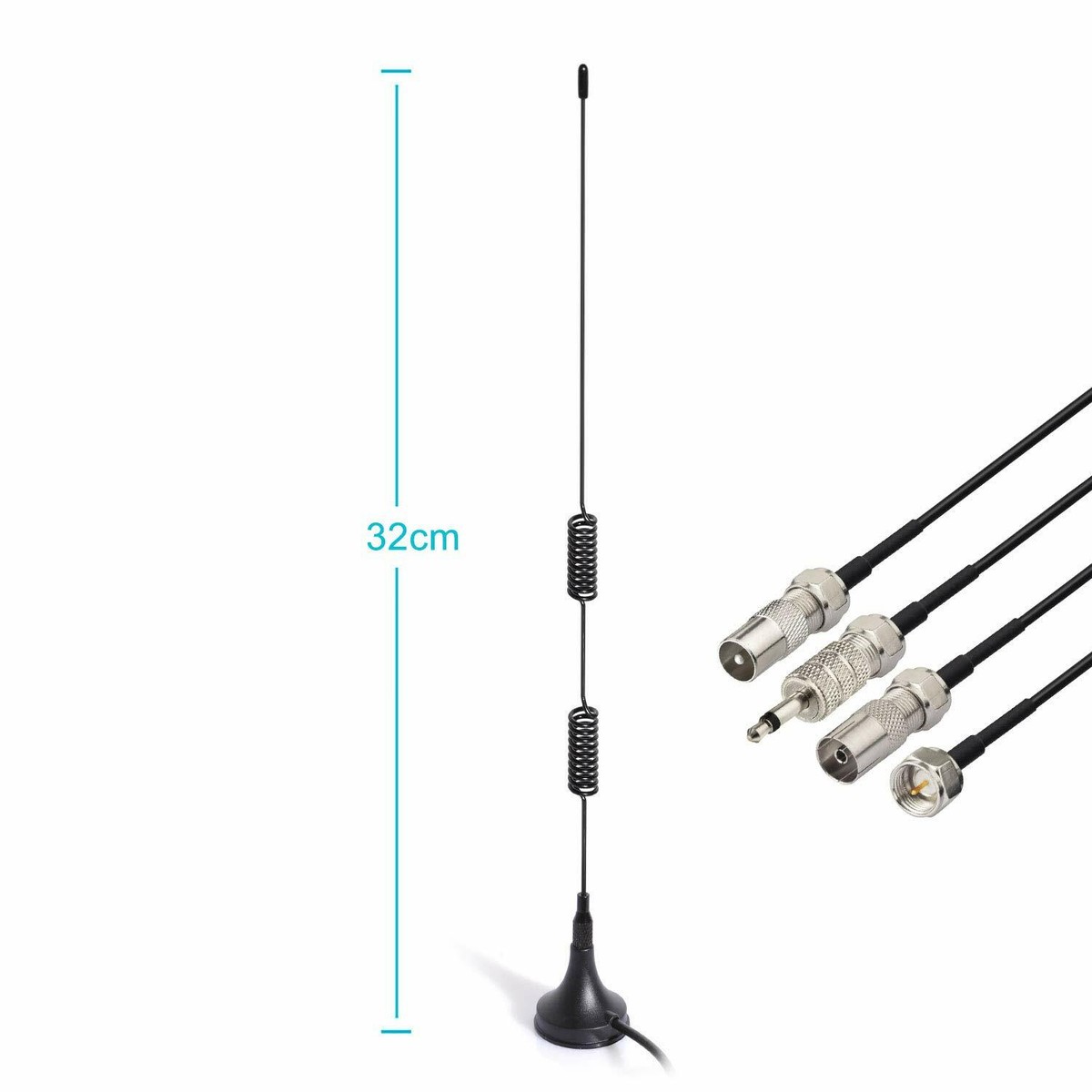 Antenna TV Interna 1byone - Sottile 0.5mm Per DVB-T/T2, VHF/UHF/FM, Cavo 4m