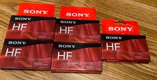 NEW LOT OF 5 SONY HF HIGH FIDELITY BLANK AUDIO CASSETTE TAPES 90 MIN NORMAL BIAS